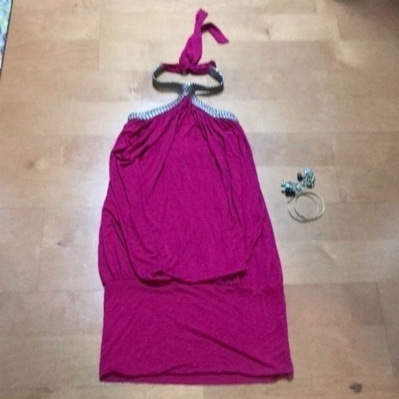 Hot Pink Dress Size Small - Picture 2 of 6